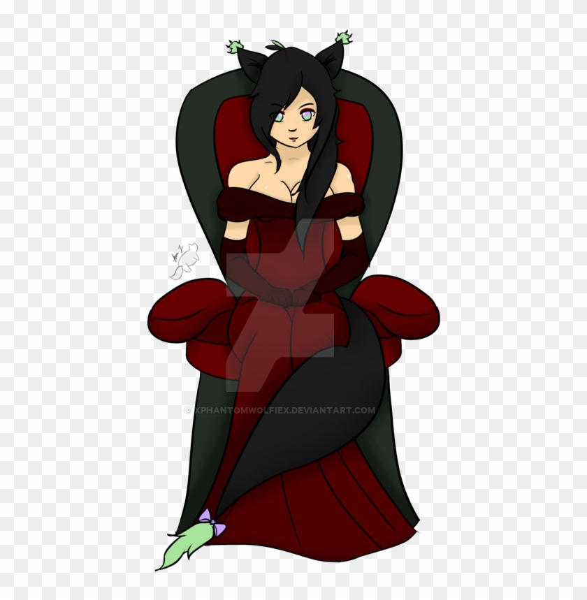 Lady In Red By Xphantomwolfiex On Deviantart - Cartoon #1411606