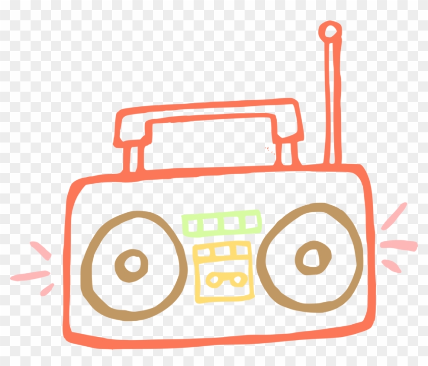 Clip Art Black And White Stock Boombox Drawing Openoffice - Boombox Clip Art #1412308