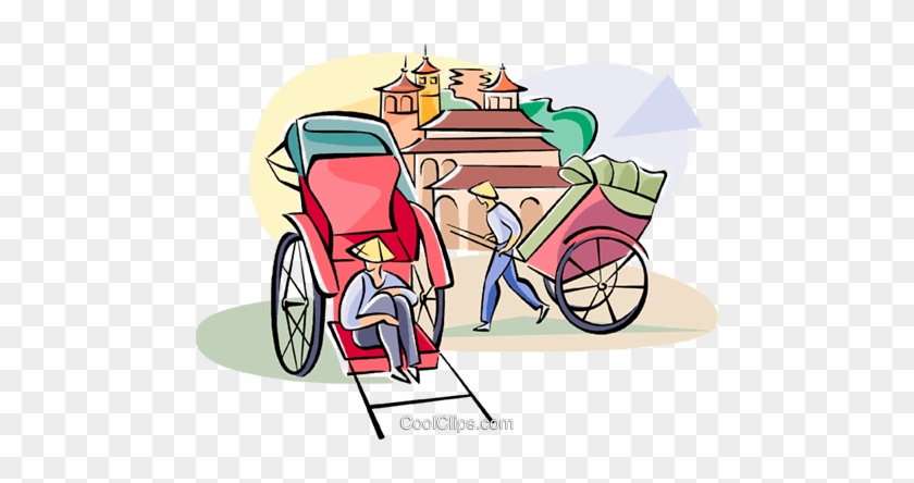 Rickshaw Drivers Waiting For A Fair Royalty Free Vector - Rickshaw Drivers Waiting For A Fair Royalty Free Vector #1414770