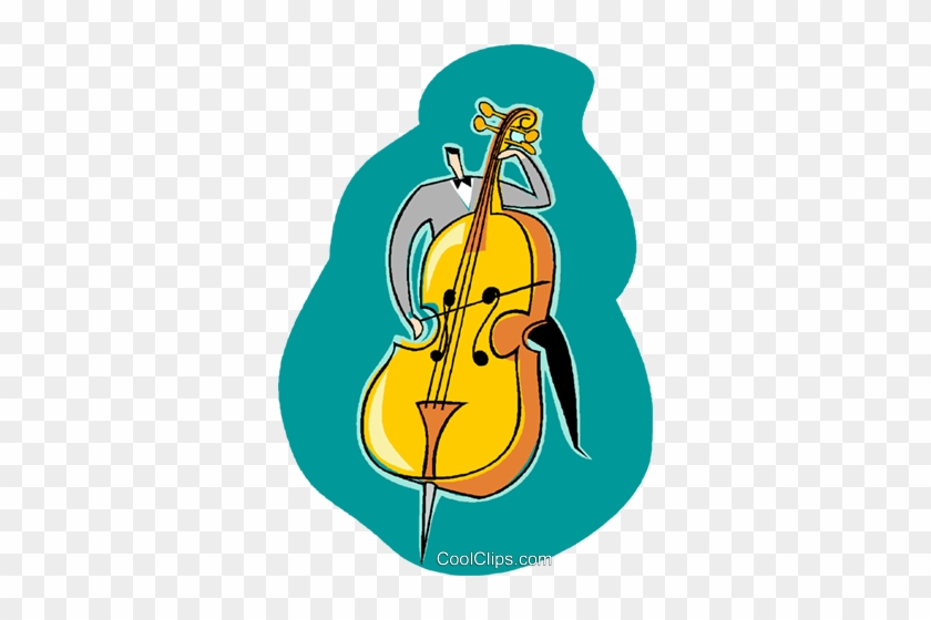 Cello, Man Playing Royalty Free Vector Clip Art Illustration - Illustration #1416580