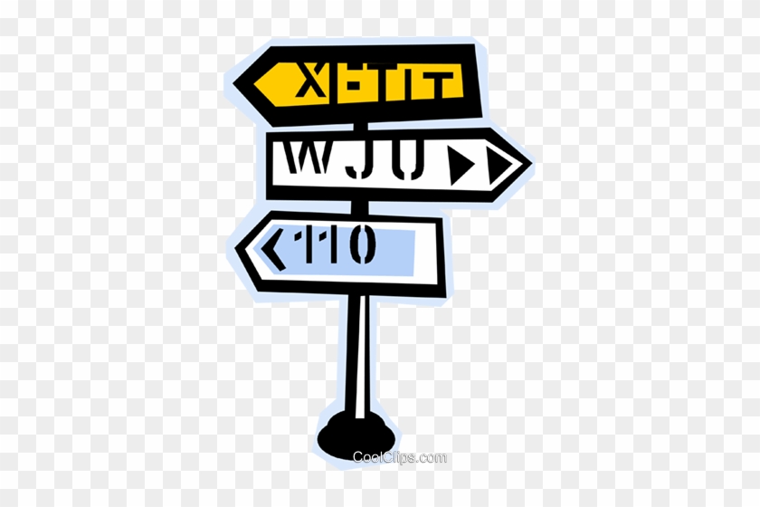 Road Signs Royalty Free Vector Clip Art Illustration - Road Signs Royalty Free Vector Clip Art Illustration #1416658