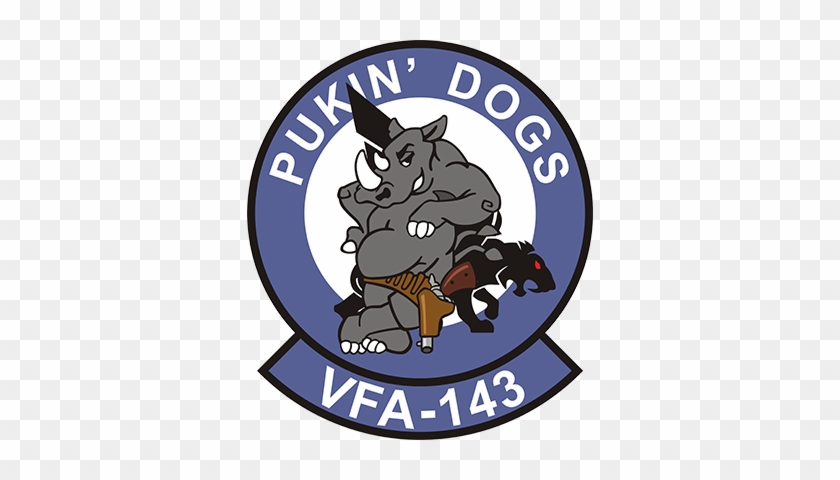 F/a 18 Rhino Vfa 143 Pukin' Dogs - Us Navy Squadron Logo #1417109