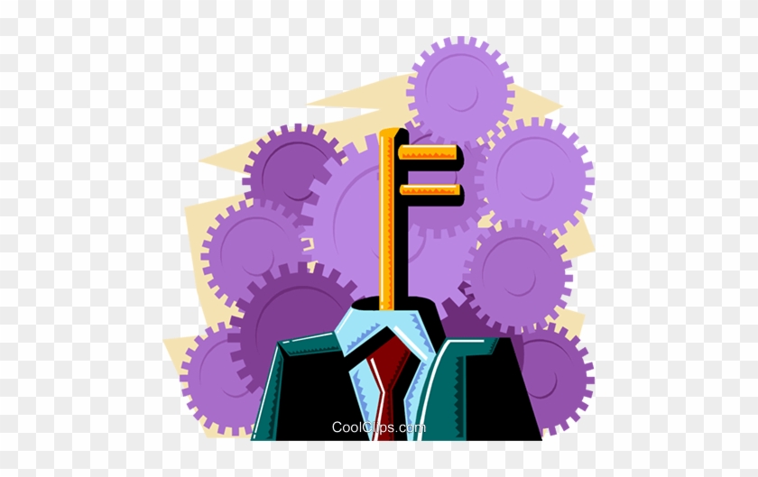 Business / Working Hard Royalty Free Vector Clip Art - Illustration Of Gear #1418661