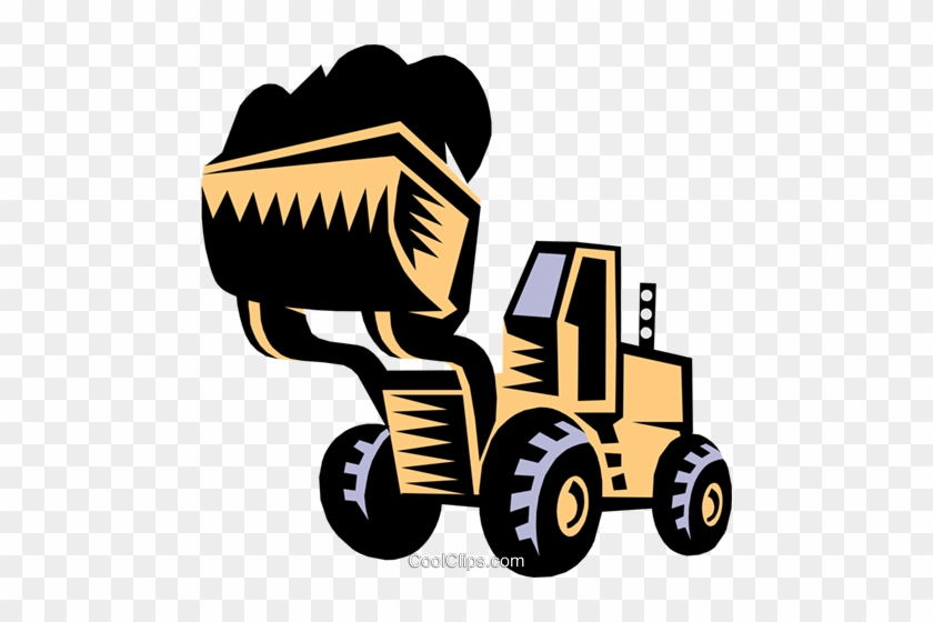 Heavy Equipmentfront End Loader Royalty Free Vector - Cartoon Picture Of Heavy Equipment #1419675