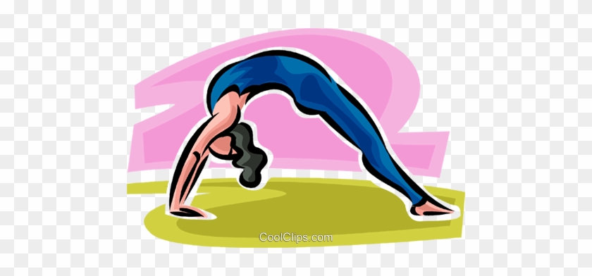 Woman Stretching Royalty Free Vector Clip Art Illustration - Illustration #1421666