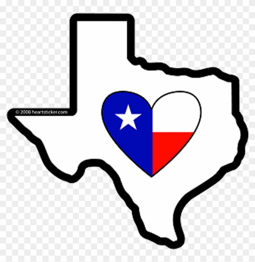 Creators Of Heart In Oregon, Love Decals And Water - State Of Texas With Heart #1425214