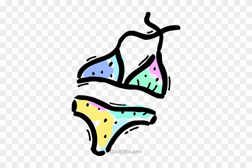 Swimming Suits Royalty Free Vector Clip Art Illustration - Badesachen Clipart #1425290