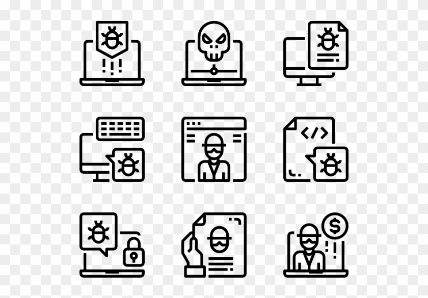 Hacker Vector White Background Picture Black And White - Concepts Icon Png #1426515