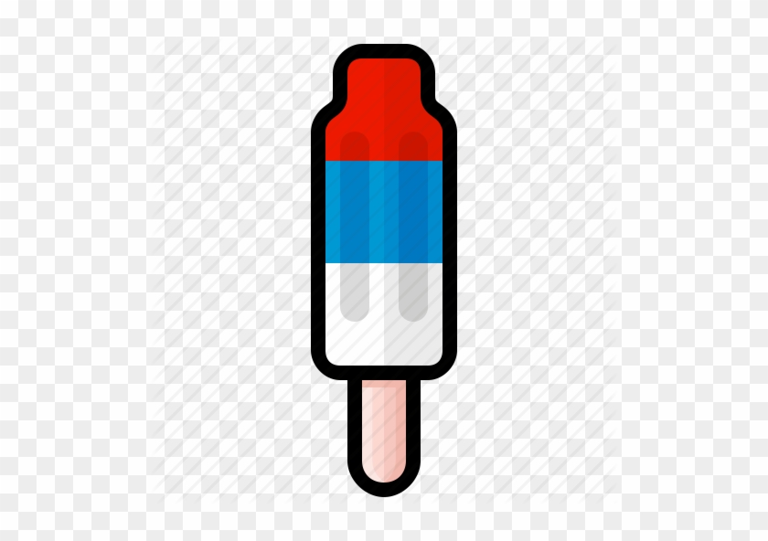 Ice Clipart Red White Blue Popsicle - Red White And Blue Popsicle Png #1429949