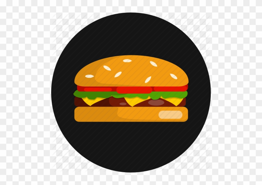 Burger Flat Icon Png Clipart Cheeseburger Hamburger - Burger Flat Icon Png #1430369