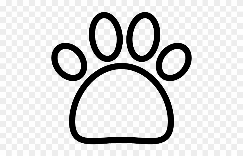 Dog Paw Outline Png Clip Art Free Stock - Dog Paw Icon White Free Transparent PNG Clipart Images Download