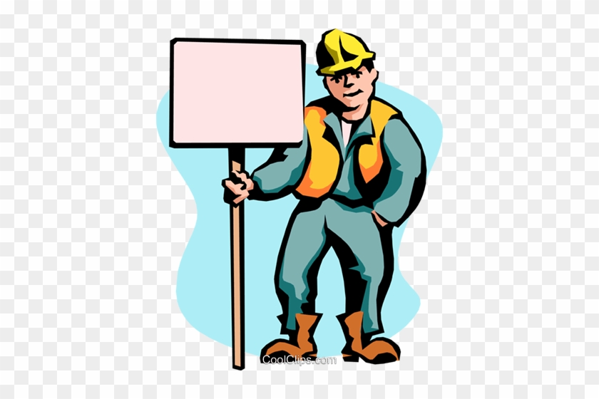 Construction Sign Royalty Free Vector Clip Art Illustration - Clip Art #1431059