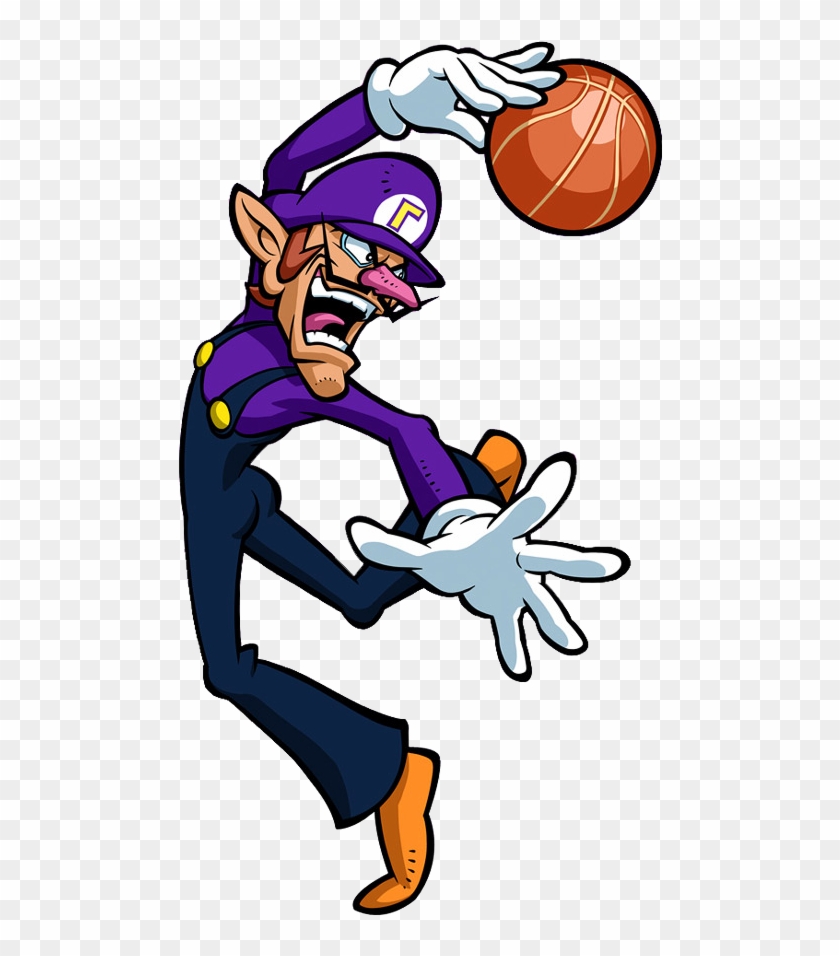 Jpg Library Library 3 On 3 Basketball Clipart - Mario Hoops 3 On 3 Waluigi #1433672