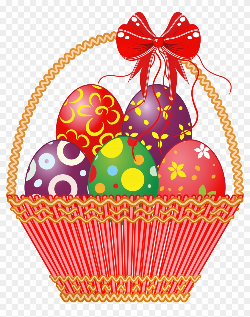 0, - Easter Eggs In Basket Clip Art #223879
