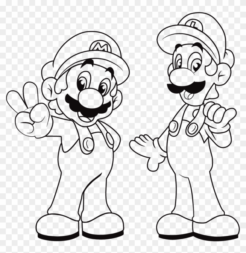 Awesome Mario Coloring Sheets Topic Super Mario And Luigi