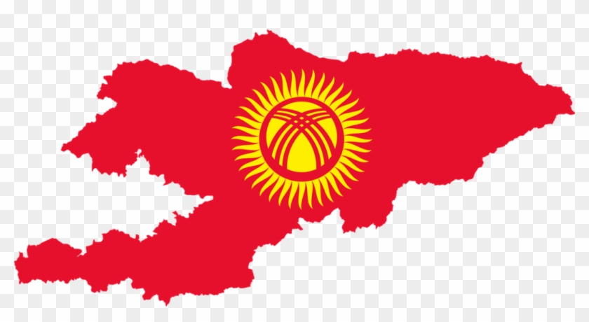 Kirgistan, Kirgisien Oder Kirgisistan Was Ist Nun Richtig - Kyrgyzstan Map With Flag #226004