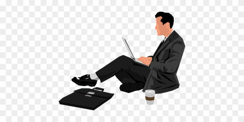 Laptop Employment Job Cartoon Computer - Person On Laptop Png #1435794