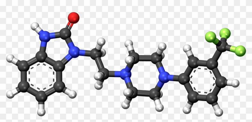 Flibanserin Ball And Stick Model - Molecule #1435988