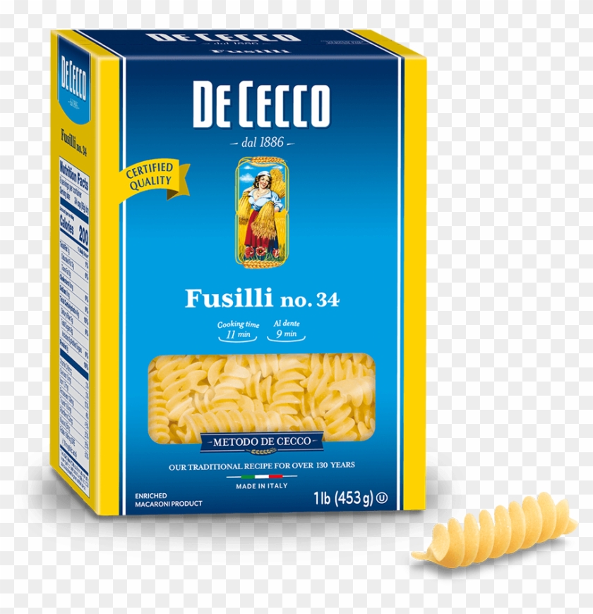 Drawn Macaroni Fusilli Pasta - Dececco Pasta #1436459