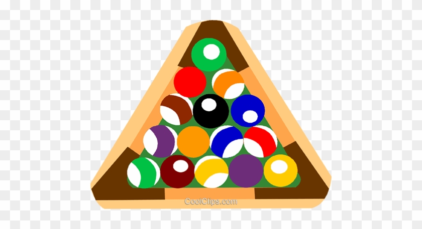 Pool Balls Royalty Free Vector Clip Art Illustration - Christmas Tree #1437543