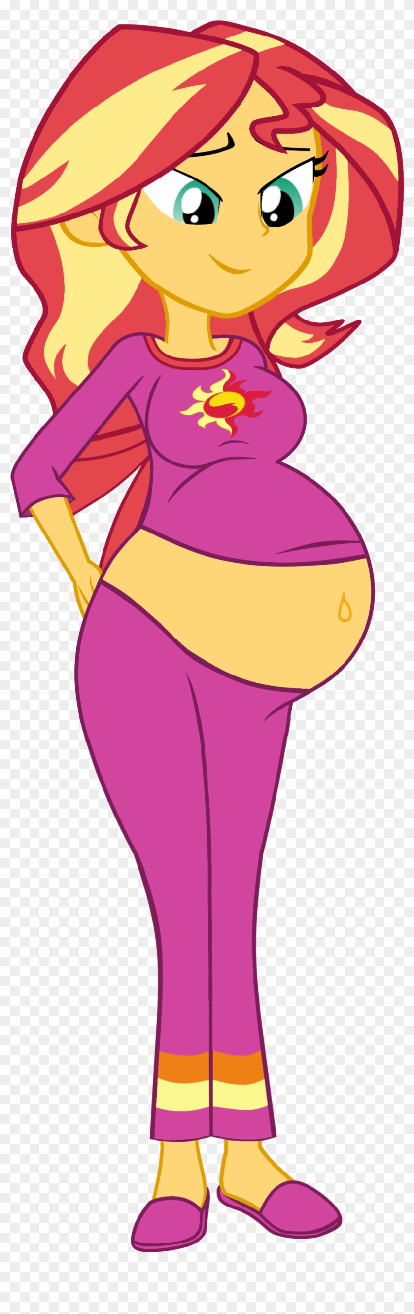 Artist Myfavoritepreggopics Artist Mlp Eg Sunset Shimmer Pregnant Derpibooru