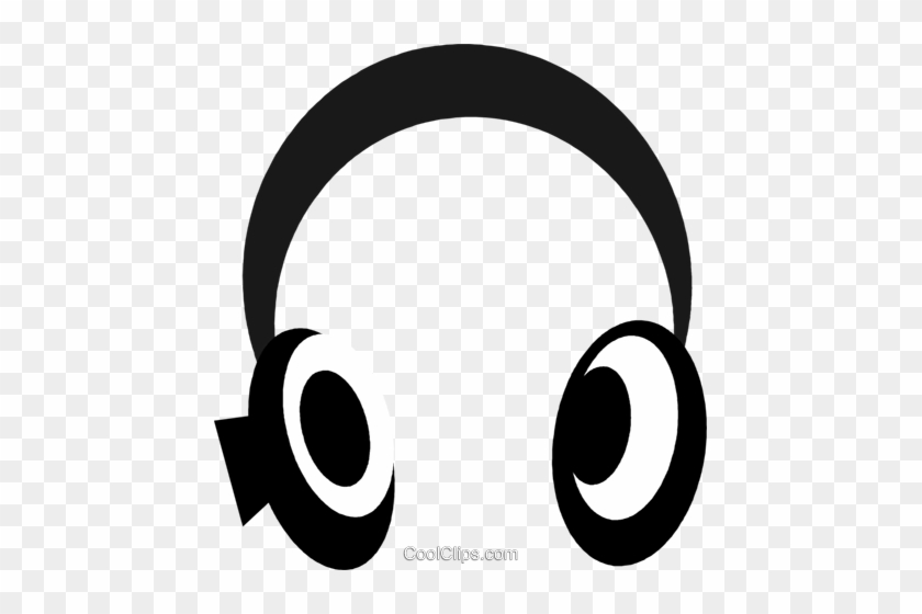 Headphones Royalty Free Vector Clip Art Illustration - Circle #1438076