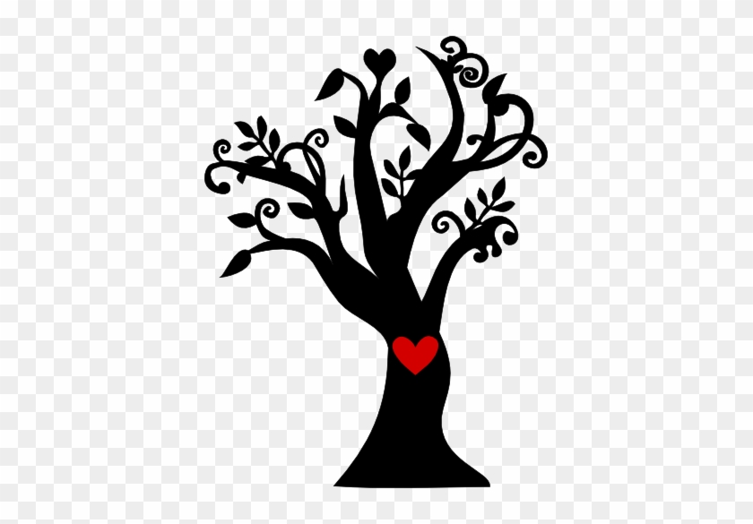 Pin By Thea Beukes On Laser And Print - Heart Tree Silhouette Png #1440548