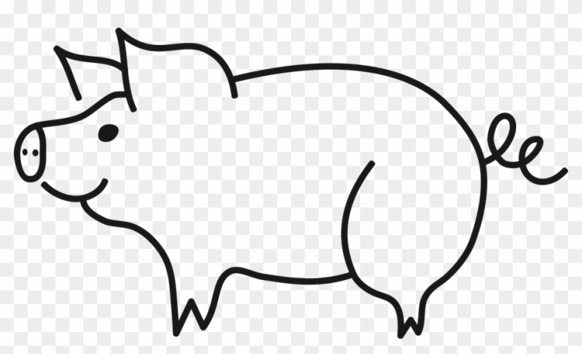 Related Free Clipart Daily - Pig Black And White Clipart Png #1442020