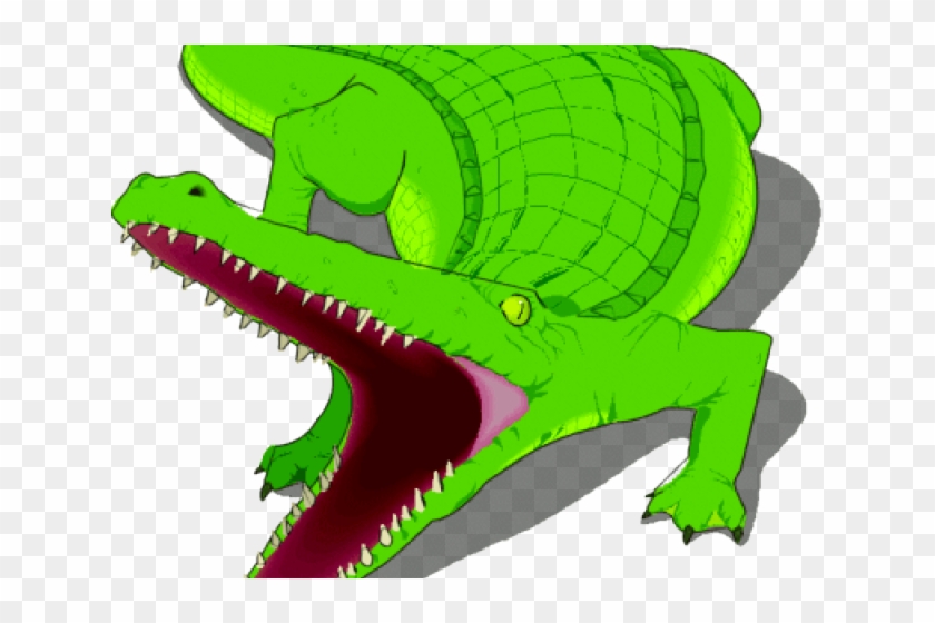 Crocodile Clipart Hungry Alligator - Crocodile Painting With Open Mouth #1442264