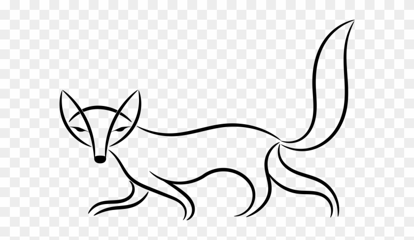 Fox Clipart Black And White 5 Nice Clip Art - Fox Clipart Black And White 5 Nice Clip Art #1444360