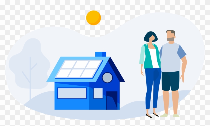 Couple With House And Solar Panels - Solar Power #1445734