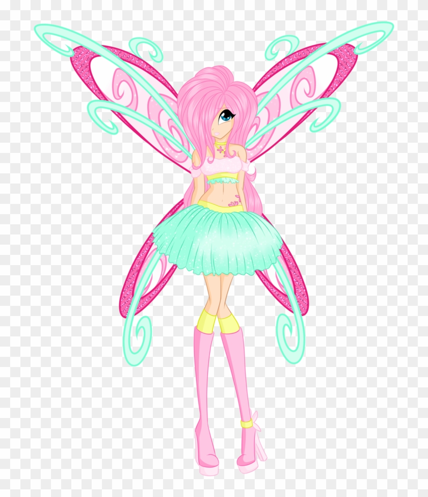 Iikiui, Belly Button, Clothes, Fairy, Fairy Wings, - Mlp Winx Club Fluttershy #1446869