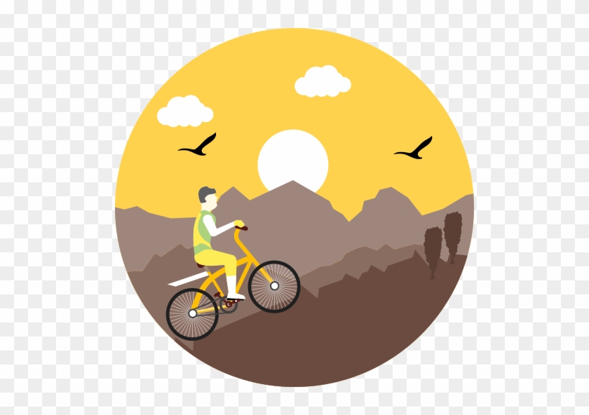 Bicycle, Flat, Fill Icon - Bicycle #1447335