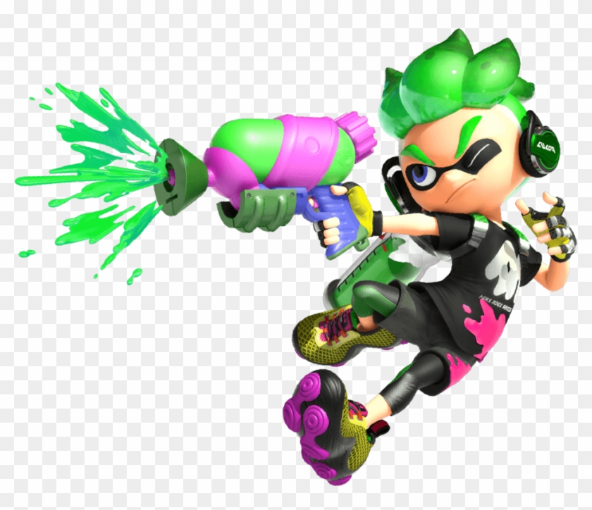 Playing Clipart Cooperative Play - Splatoon 2 Green Inkling Boy #1447481