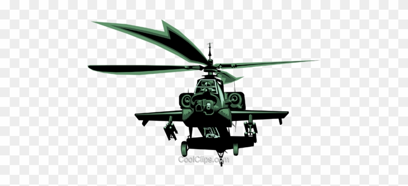 Ah 64 Helicopter Royalty Free Vector Clip Art Illustration - Afatds #1447989