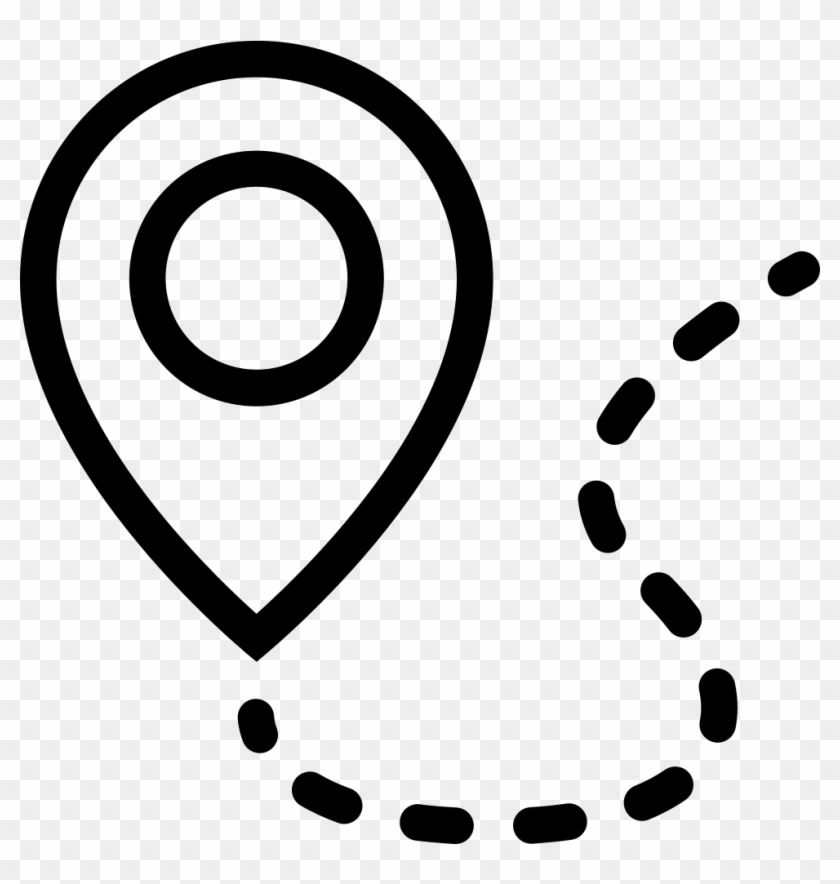 Location Icon Free Download - Icon Path White #1448197