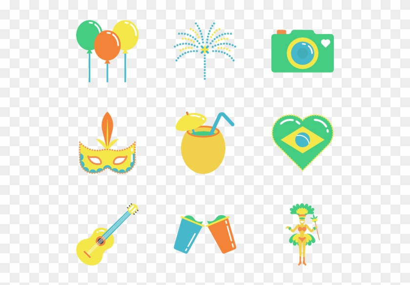 Clip Art Black And White Library Brazil Icons Free - Brazil Carnival Transparents #1448290