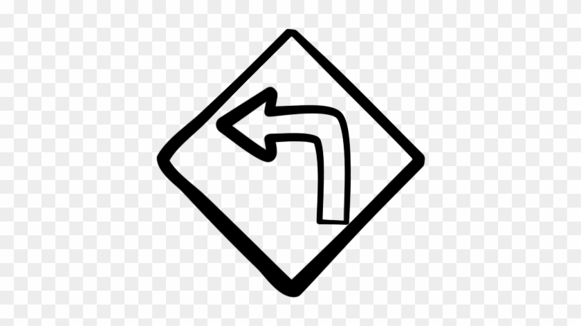 Sign Clipart Turn Left - Turn Left Sign Clipart #1448922