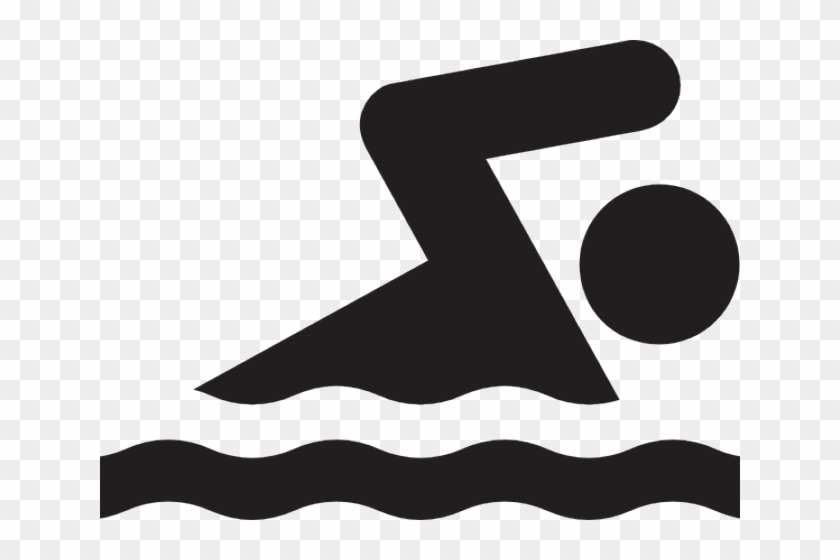 Swimmer Black And White Clipart #1448948