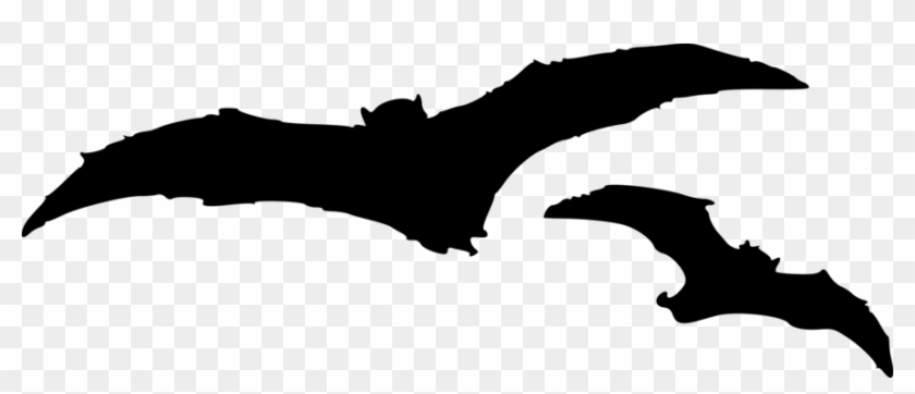 Bat Black And White Silhouette Mammal Wing - Bat #1449323