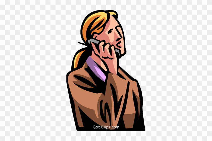 Businesswoman Talking On A Cell Phone Royalty Free - Illustration #1450703