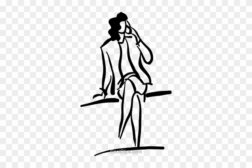 Woman Talking On The Phone Royalty Free Vector Clip - Woman Talking On The Phone Royalty Free Vector Clip #1450707