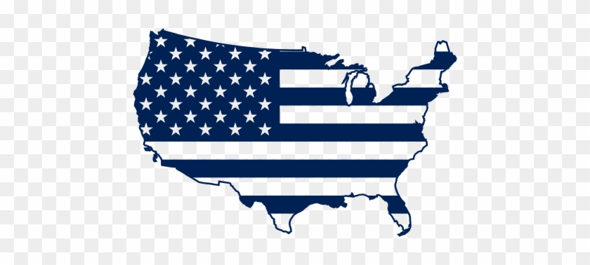 Nationwide Service - Black And White American Flag Map #1451191