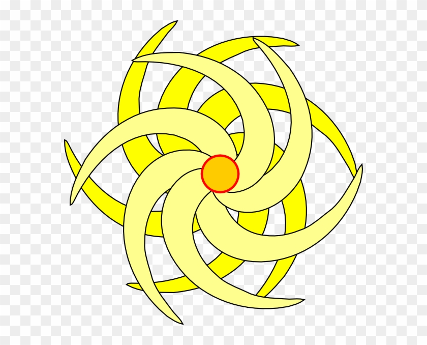 Yellow Spiral Flower Clip Art At Clker - Flower #1452392