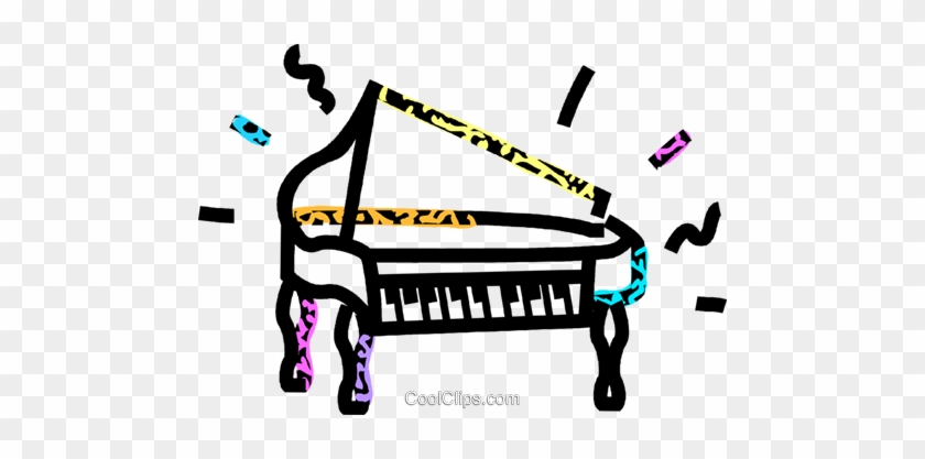 Grand Concert Piano Royalty Free Vector Clip Art Illustration - Grand Concert Piano Royalty Free Vector Clip Art Illustration #1452919