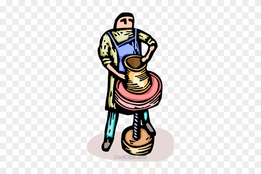 Potter Making Vase Royalty Free Vector Clip Art Illustration - Oleiro Vetor Png #1453473