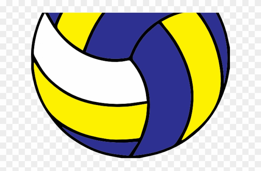 Volleyball Clipart Pdf - Volleyball Yellow And Blue Clipart #1454063