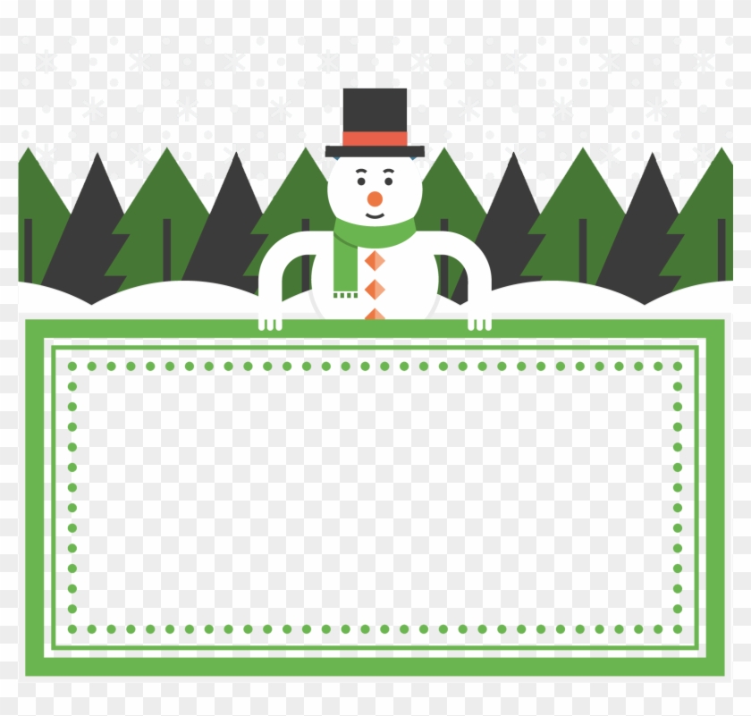 Clipart Snowman Frame - Snowman #1455008