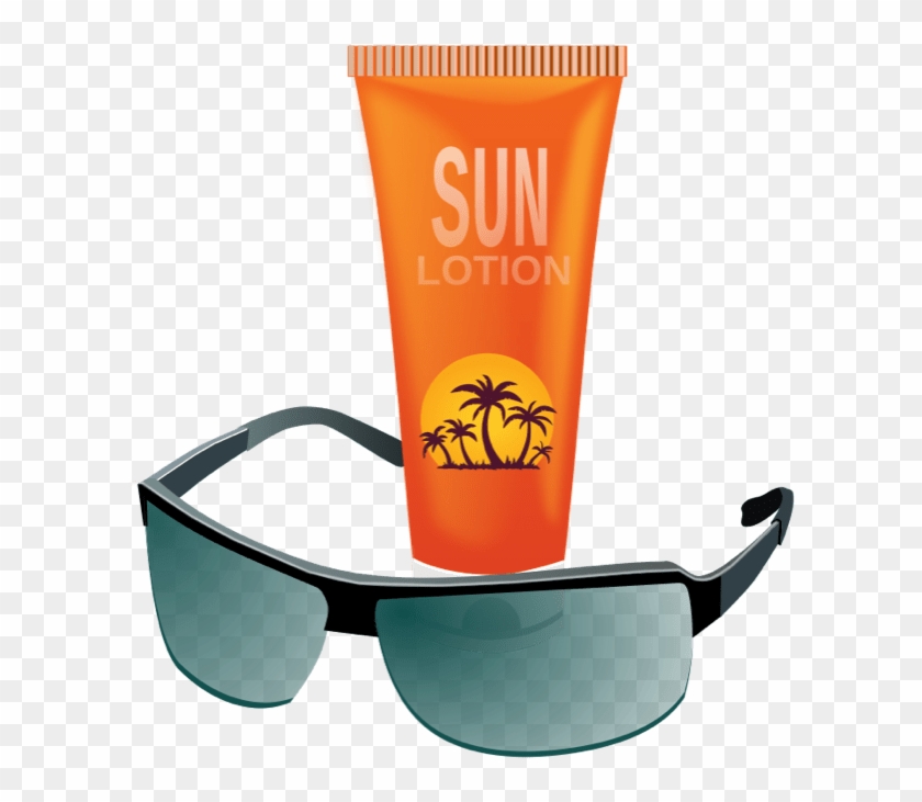 Sunglasses And Sunscreen Clipart #1456437