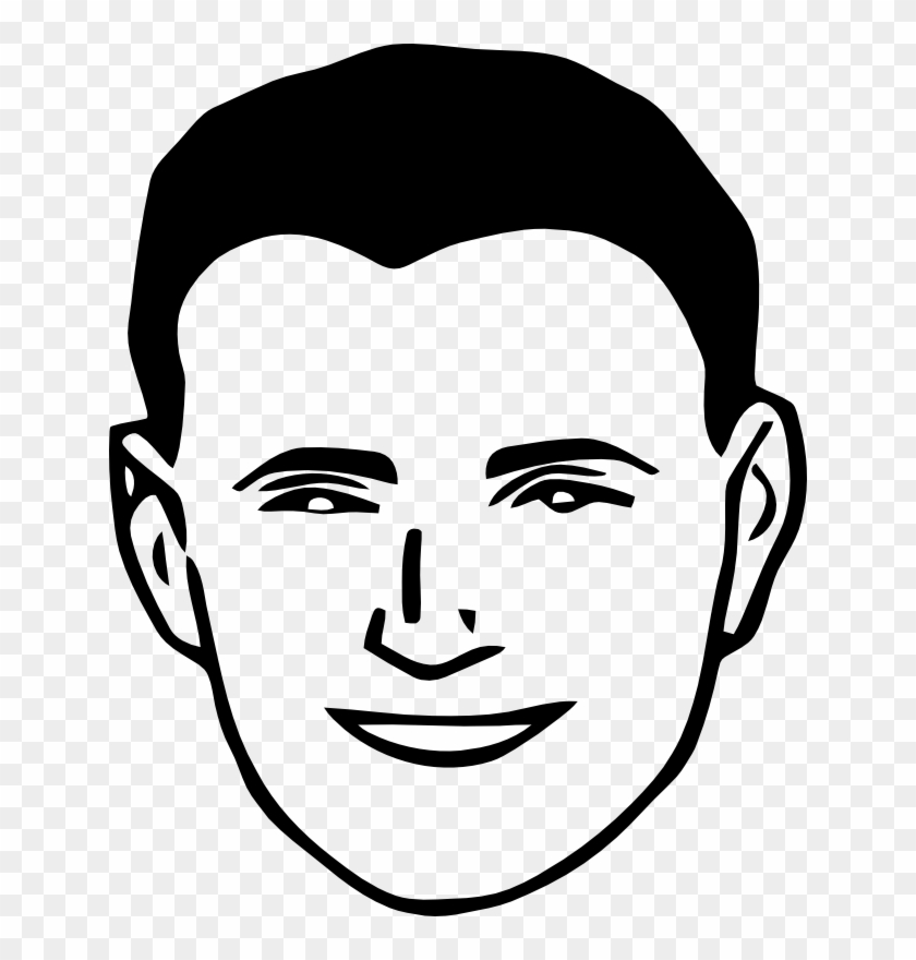 Big Smile Face - Clip Art Mans Face #229050